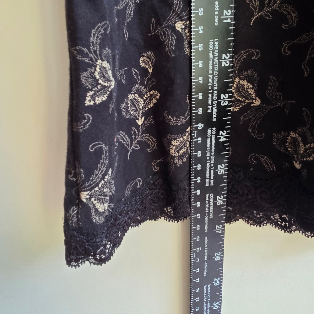 Vintage Faded Glory Y2K Babydoll Tank Black Floral Lace Dark Coquette 22W 24W - Picture 6 of 7